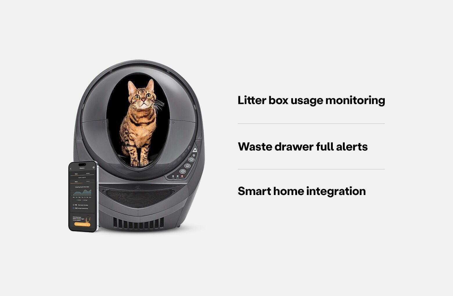 Litter-Robot 3 Connect automatic litter box — classic model, WiFi connected, app controlled