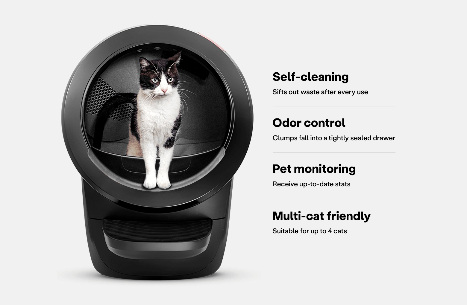 Litter-Robot 4 automatic self-cleaning litter box — OmniSense 360° cat detection, CrazyCatVid Top Pick